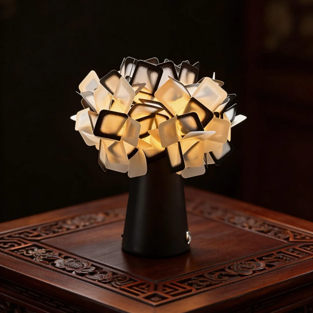 Asteria Geometric Blossom Table Lamp Glowryte