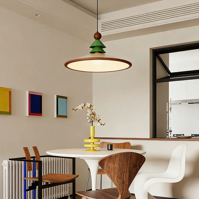 Astrid Pine-Topped Cone Pendant Light Glowryte