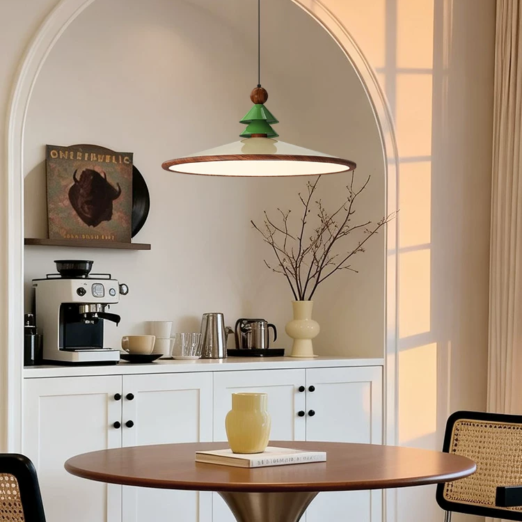 Astrid Pine-Topped Cone Pendant Light Glowryte