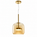 Aura Glass Pendant Light Amber Glowryte