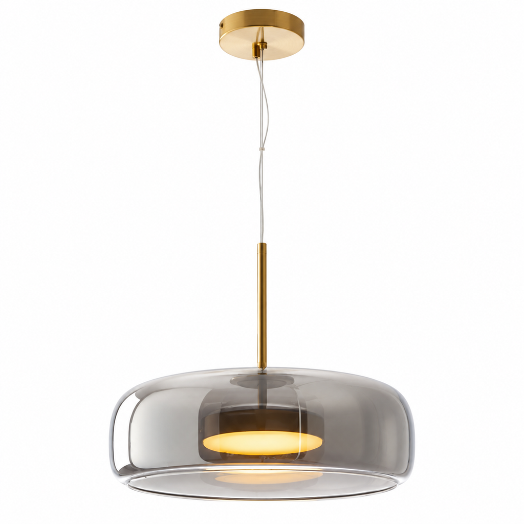 Aura Grande Amber Glass Pendant Light Glowryte