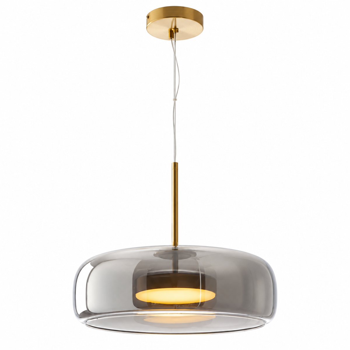Aura Grande Amber Glass Pendant Light Glowryte