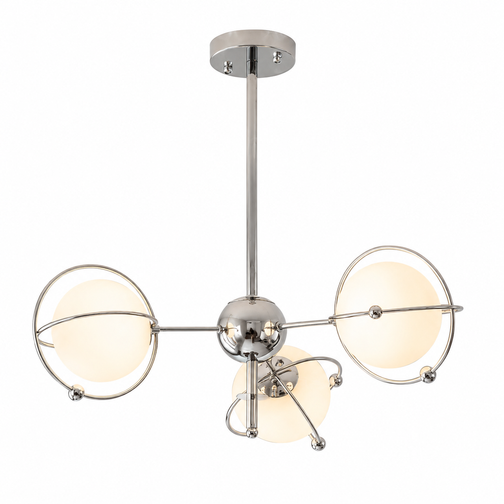 Bauhaus Orbit Chandelier 3-Light Dia 55 cm (21.7″) Glowryte