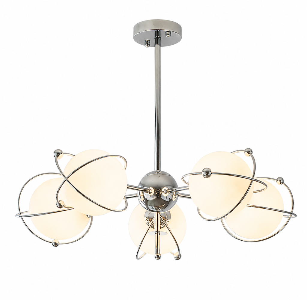 Bauhaus Orbit Chandelier 5-Light Dia 70 cm (27.6″) Glowryte