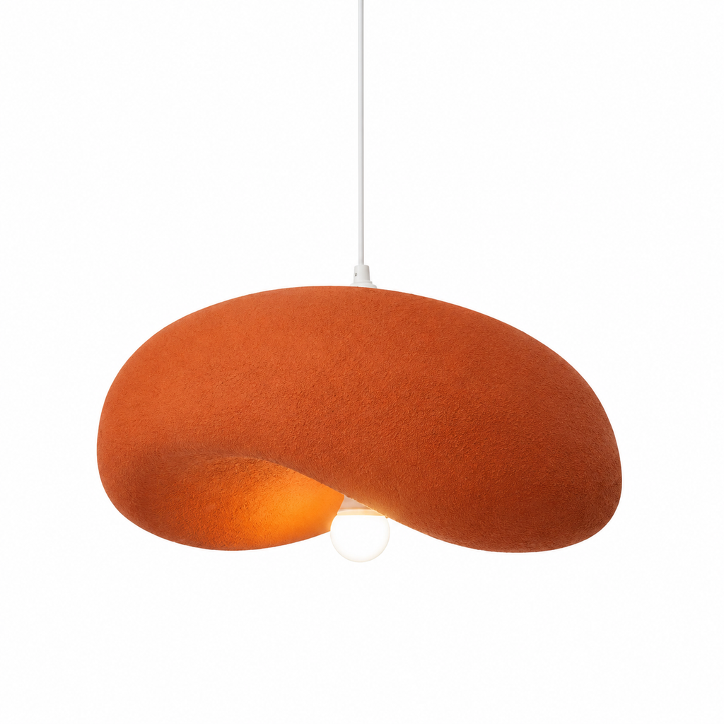 Bloom Organic Disc Pendant Warm Coral Glowryte