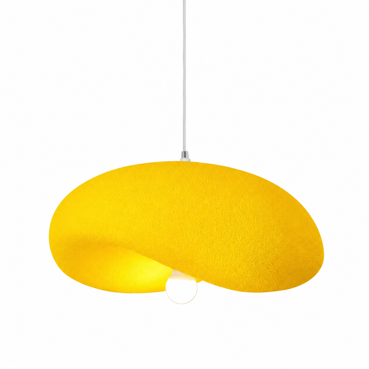 Bloom Organic Disc Pendant Mustard Yellow Glowryte