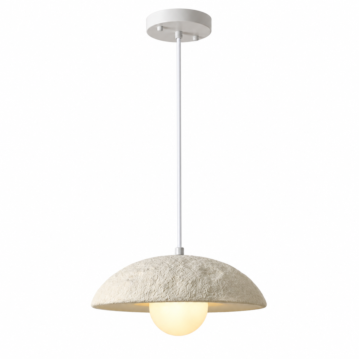 Bolla Dome Pendant Light Dia 30 cm (11.8") Ivory White Glowryte
