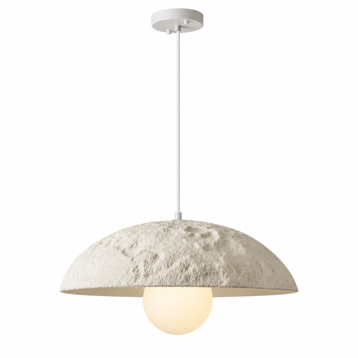 Bolla Dome Pendant Light Dia 50 cm (19.7") Ivory White Glowryte
