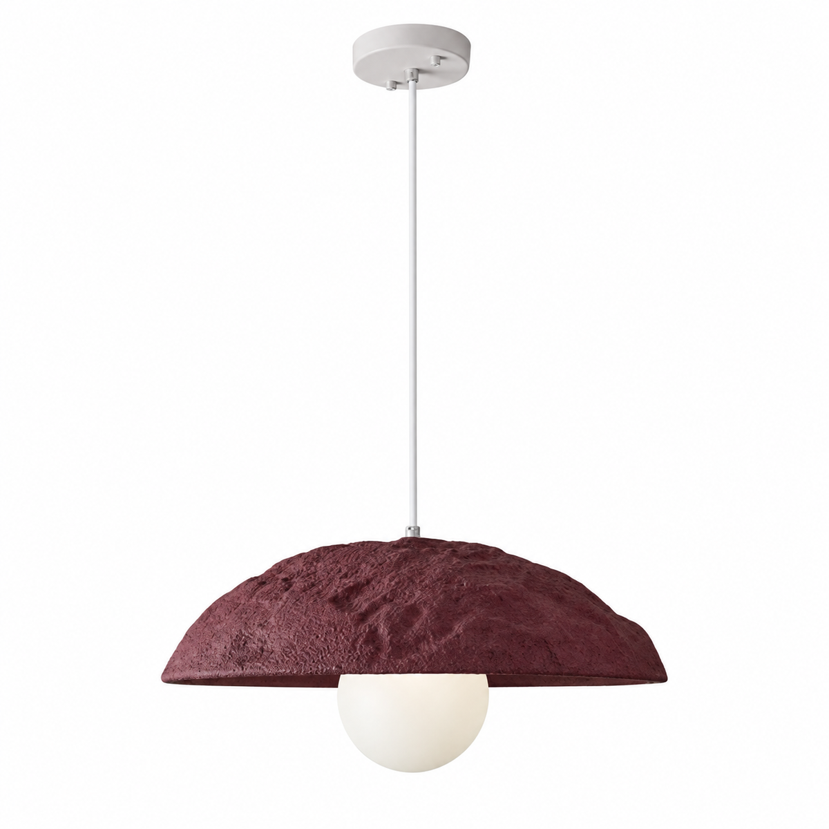 Bolla Dome Pendant Light Dia 50 cm (19.7") Wine Red Glowryte