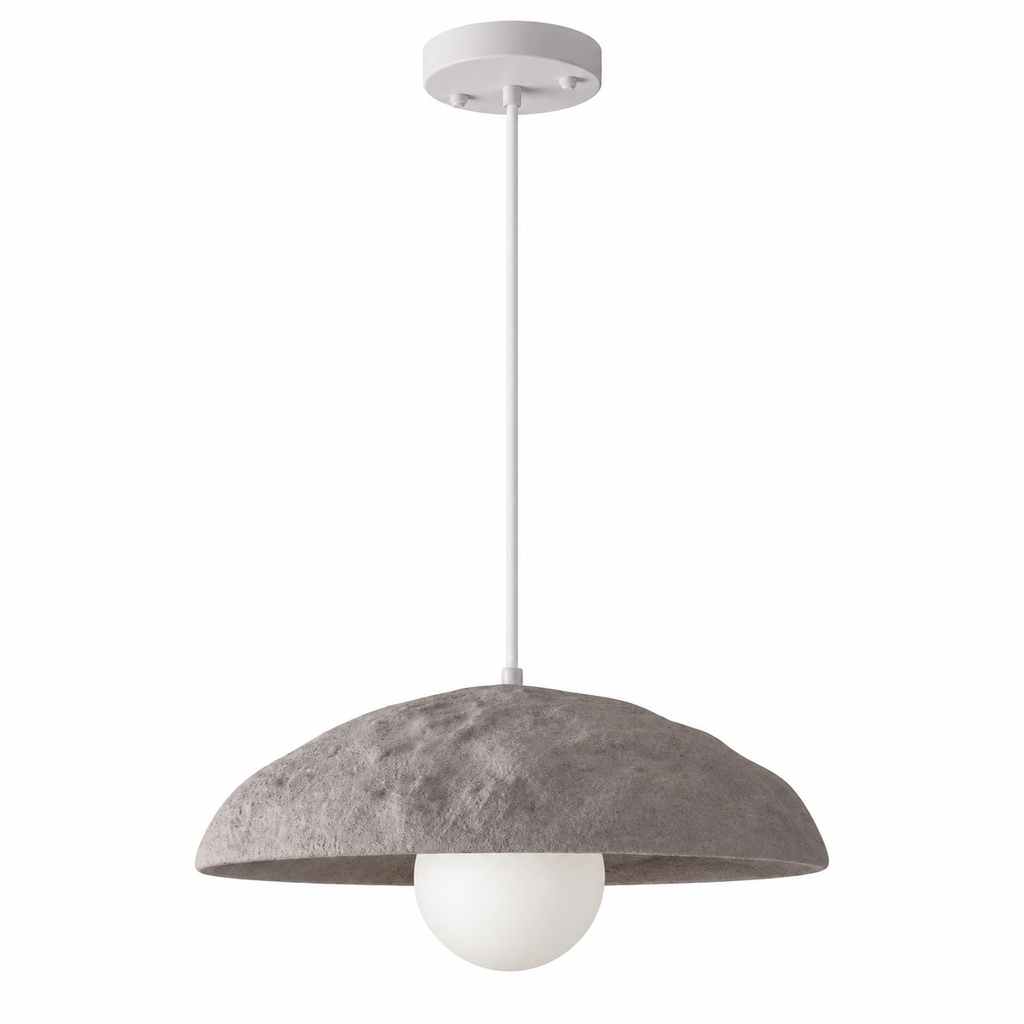 Bolla Dome Pendant Light Dia 40 cm (15.7") Stone Gray Glowryte