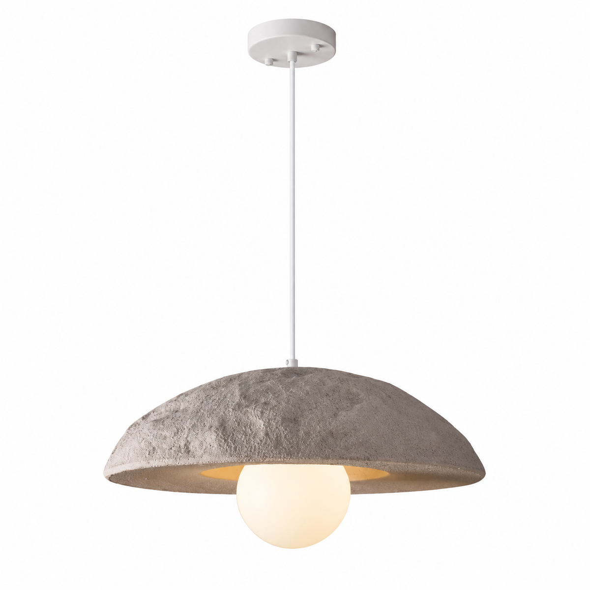 Bolla Dome Pendant Light Dia 50 cm (19.7") Stone Gray Glowryte