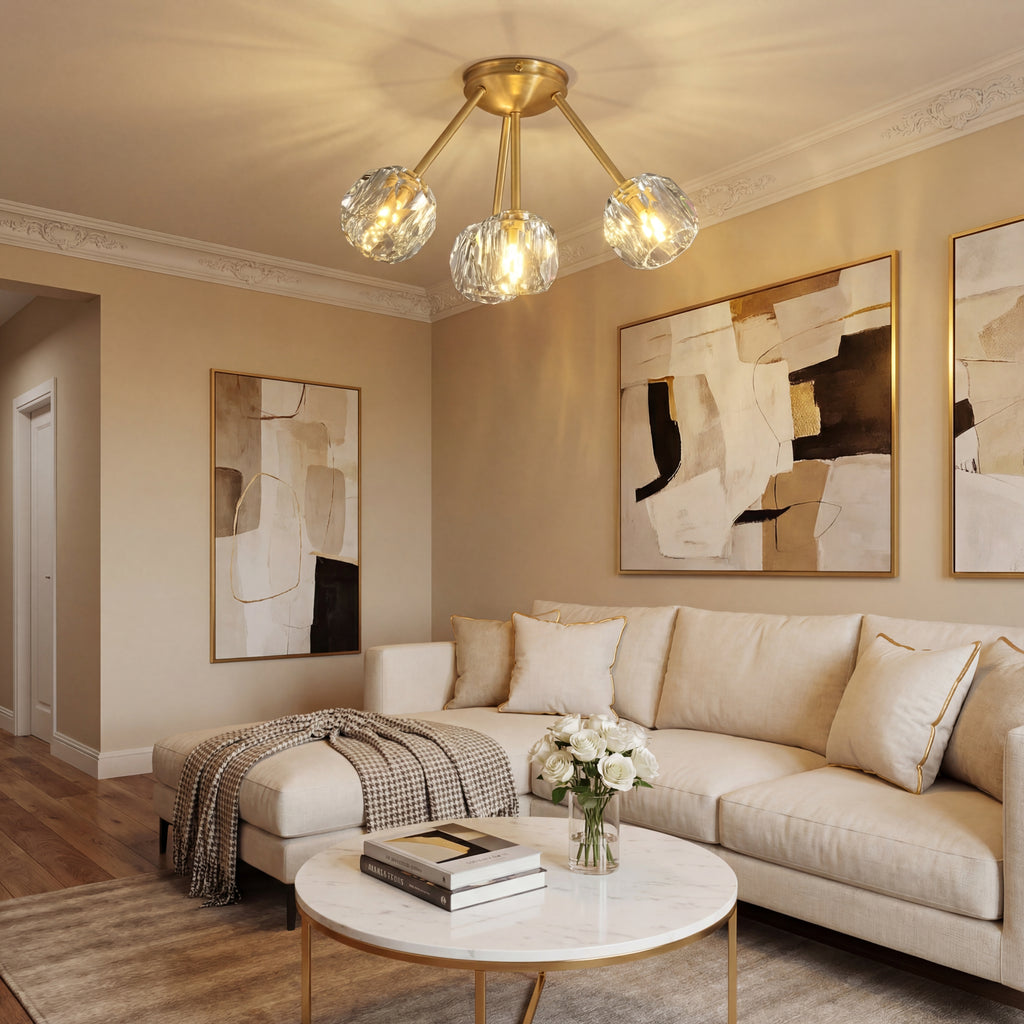 Celeste Globe Flush Mount Glowryte