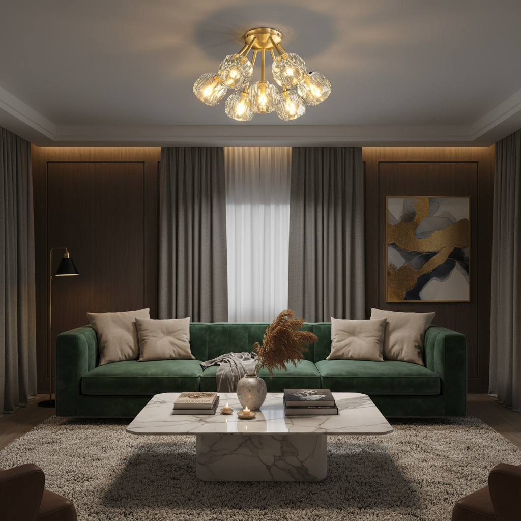 Celeste Globe Flush Mount Glowryte