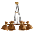 Brume Rattan Cluster Chandelier Glowryte
