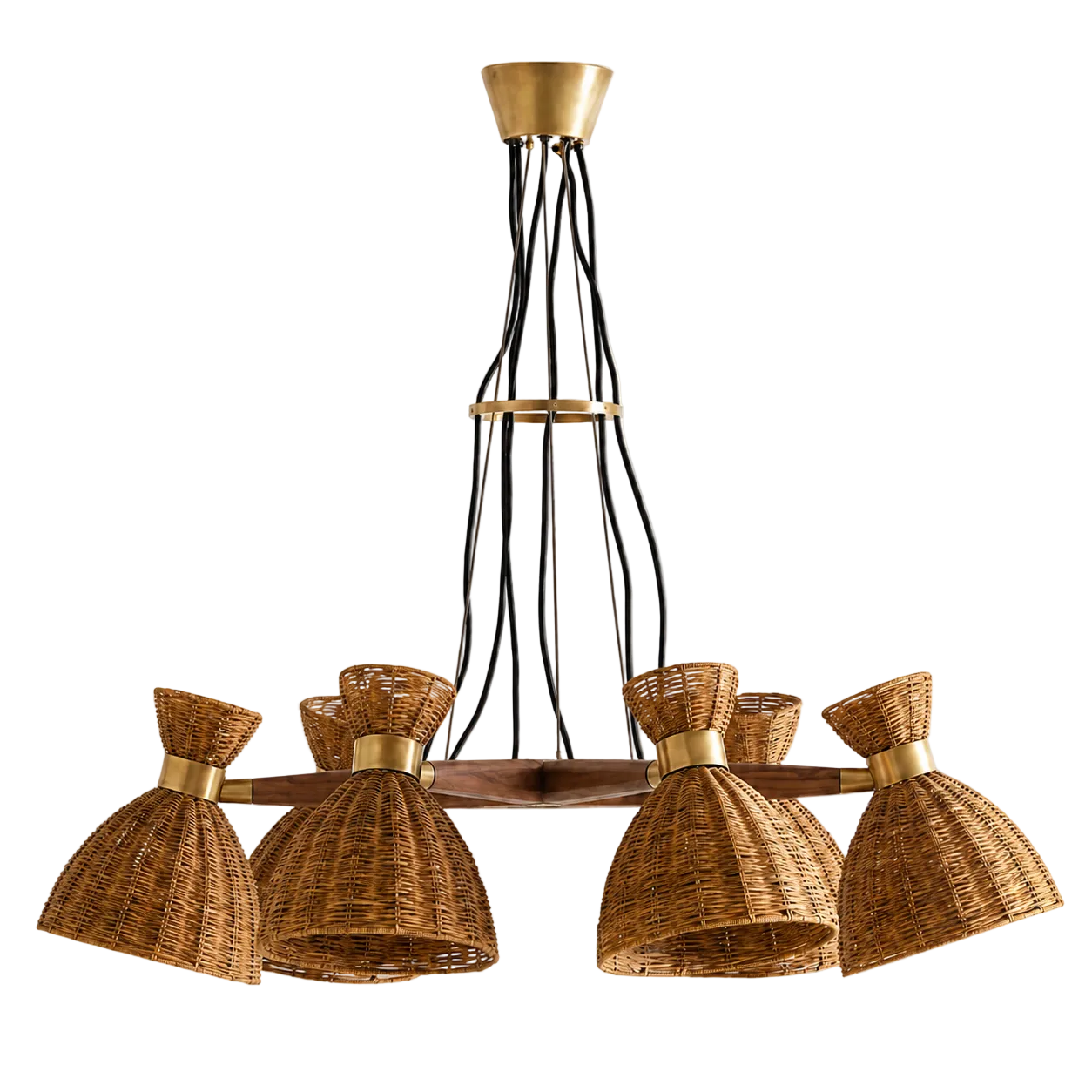 Brume Rattan Cluster Chandelier Glowryte