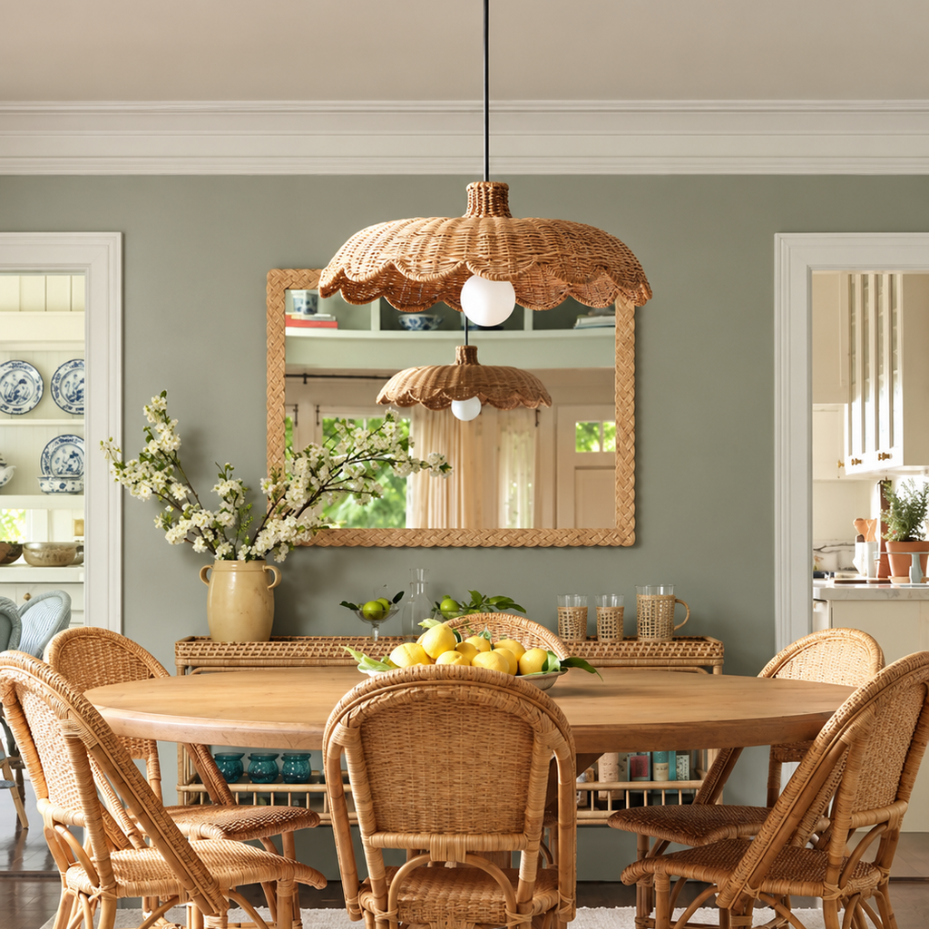 Caleta Woven Rattan Pendant Light
