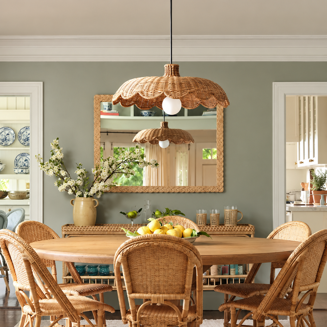 Caleta Woven Rattan Pendant Light