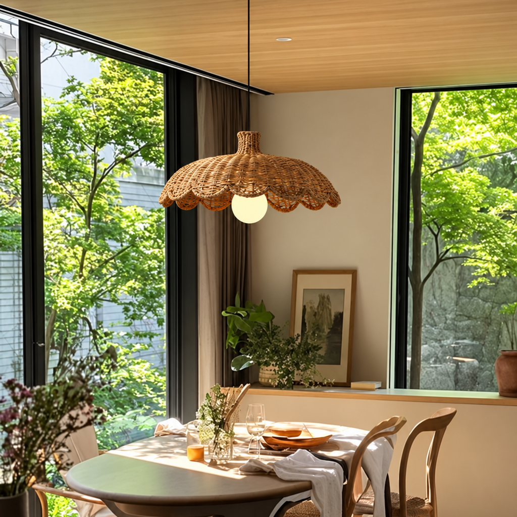 Caleta Woven Rattan Pendant Light