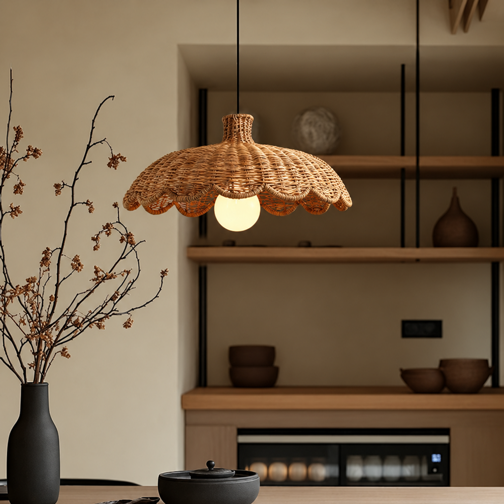 Caleta Woven Rattan Pendant Light