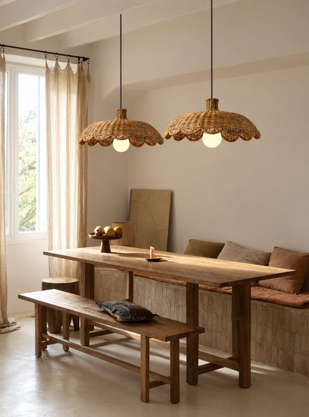 Caleta Woven Rattan Pendant Light