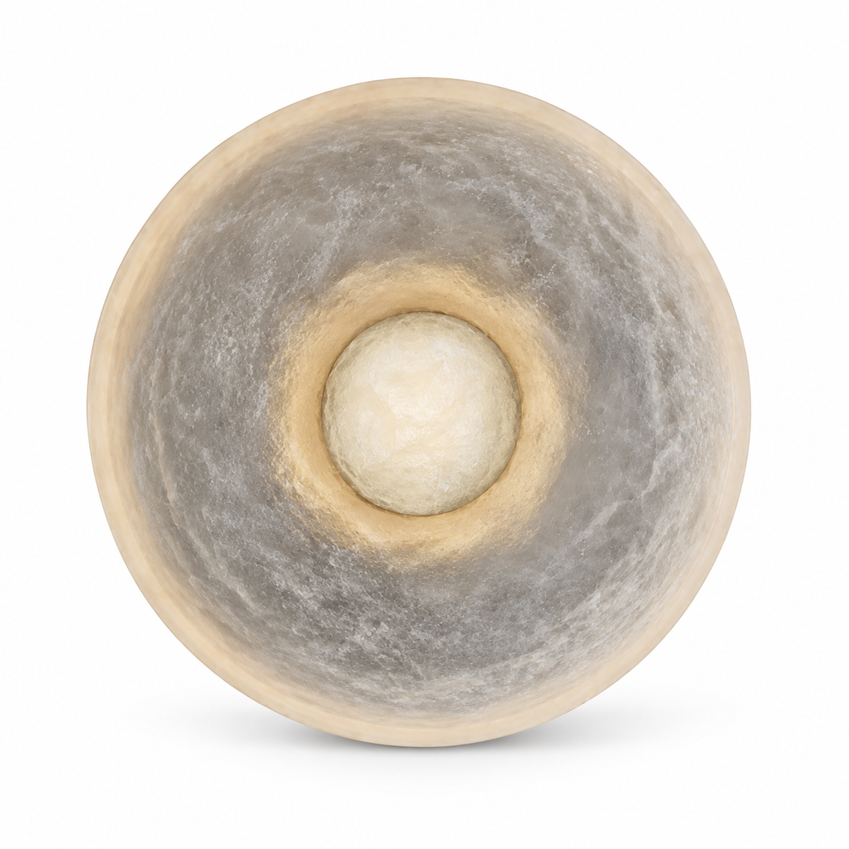 Callisto Textured Resin Wall Sconce Large: Dia 16.5" × Depth 3.9" (42 × 10 cm) - 8W Glowryte