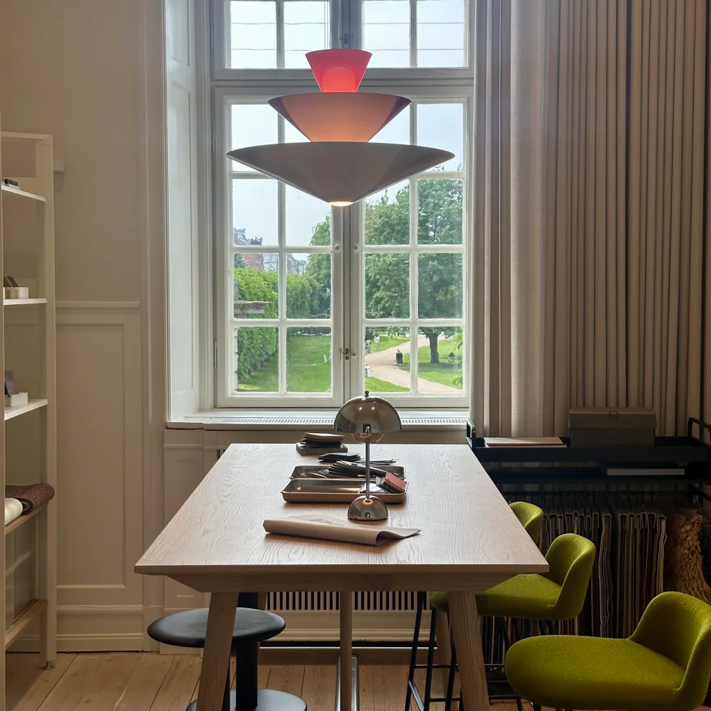 Calypso Geometric Tiered Cone Pendant Light Glowryte