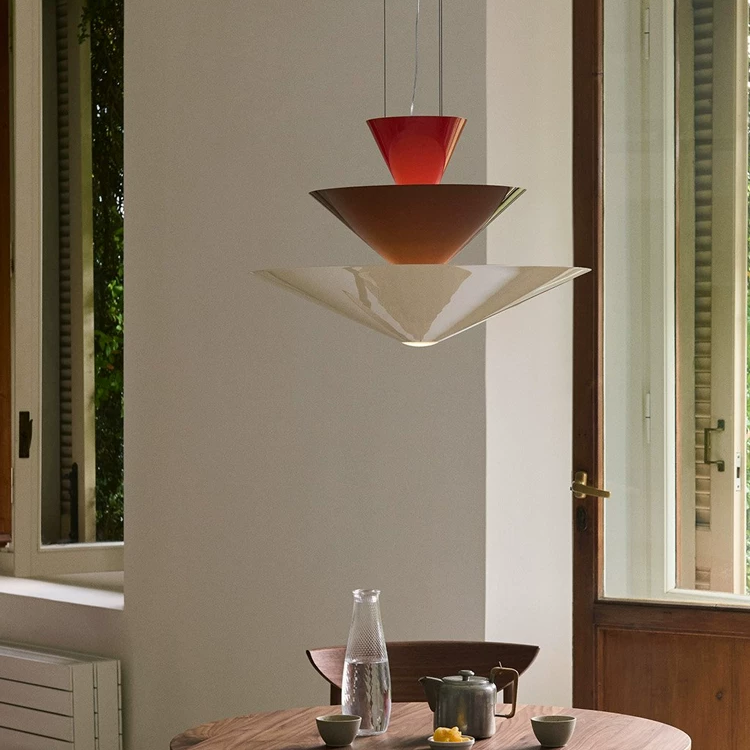 Calypso Geometric Tiered Cone Pendant Light Glowryte