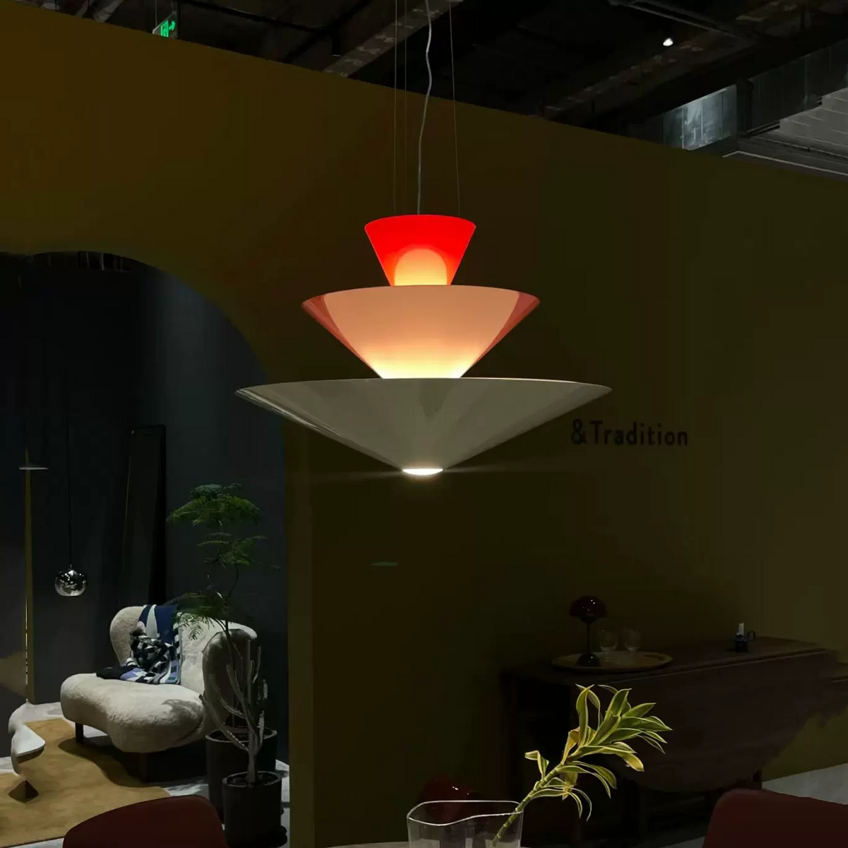 Calypso Geometric Tiered Cone Pendant Light Glowryte