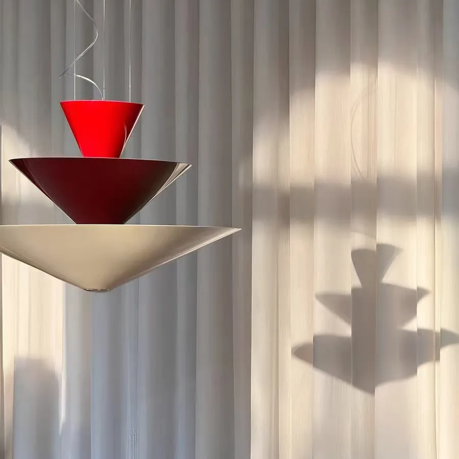 Calypso Geometric Tiered Cone Pendant Light Glowryte