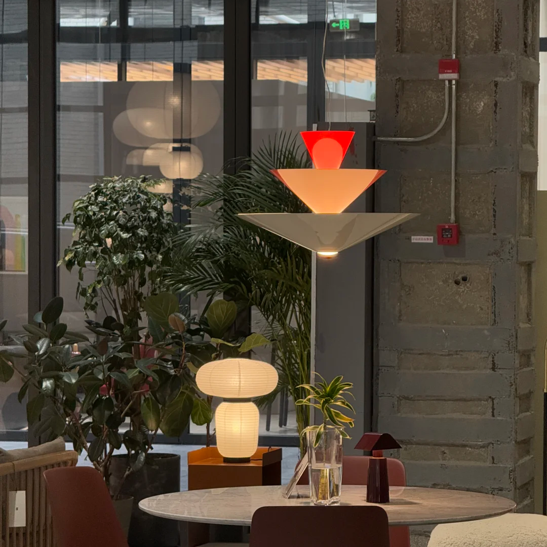 Calypso Geometric Tiered Cone Pendant Light Glowryte