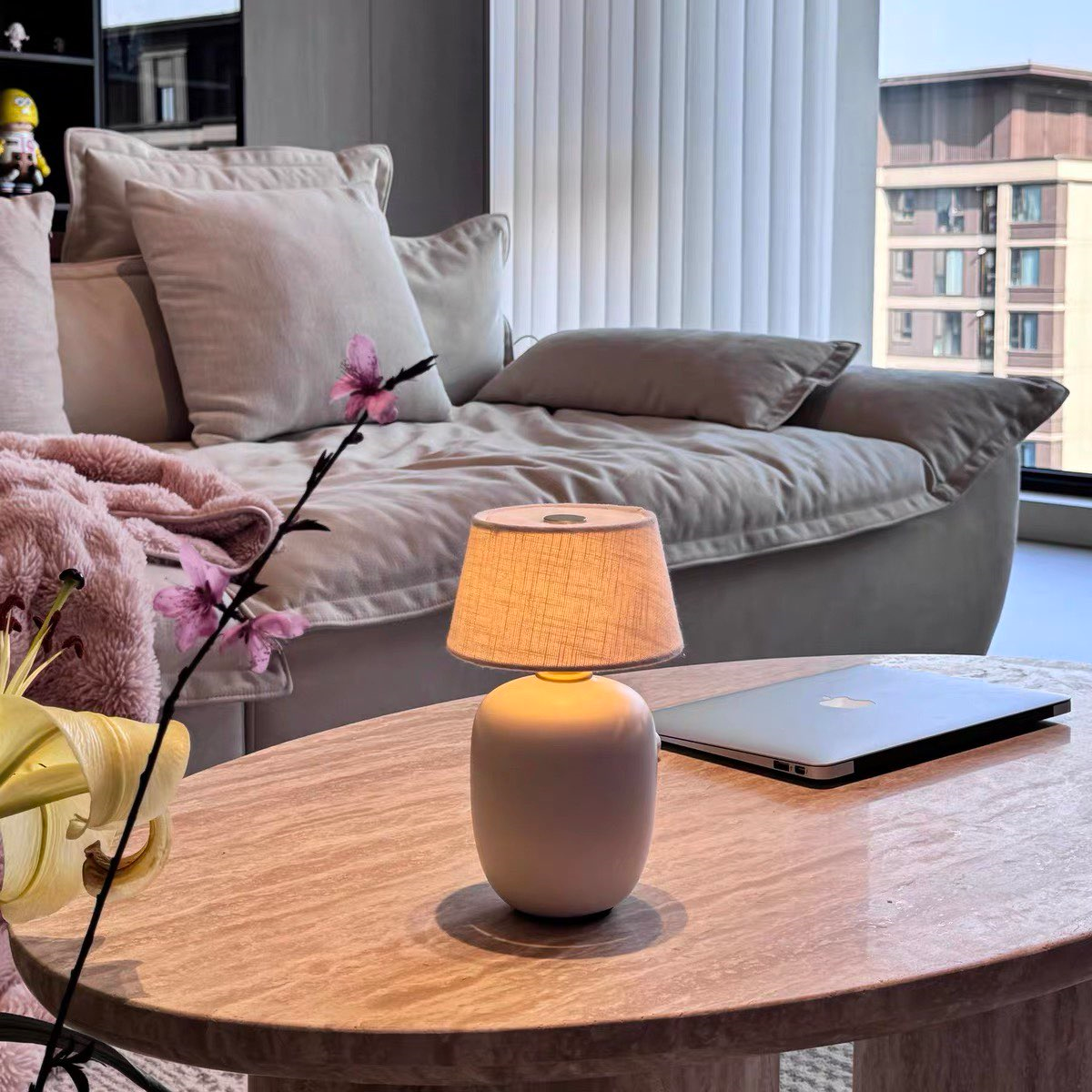 Camille Petite Ceramic Table Lamp Glowryte