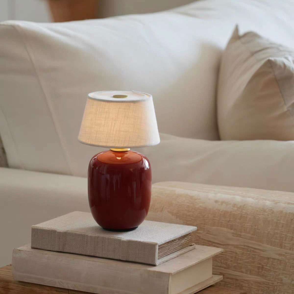 Camille Petite Ceramic Table Lamp Glowryte