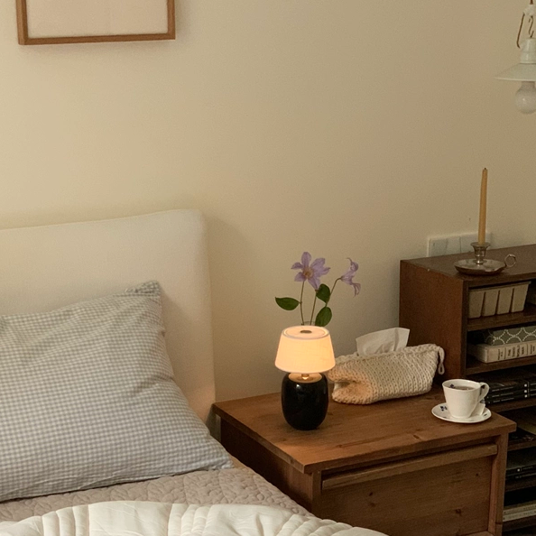 Camille Petite Ceramic Table Lamp Glowryte