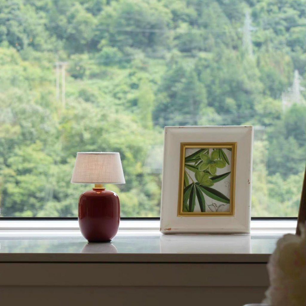 Camille Petite Ceramic Table Lamp Glowryte