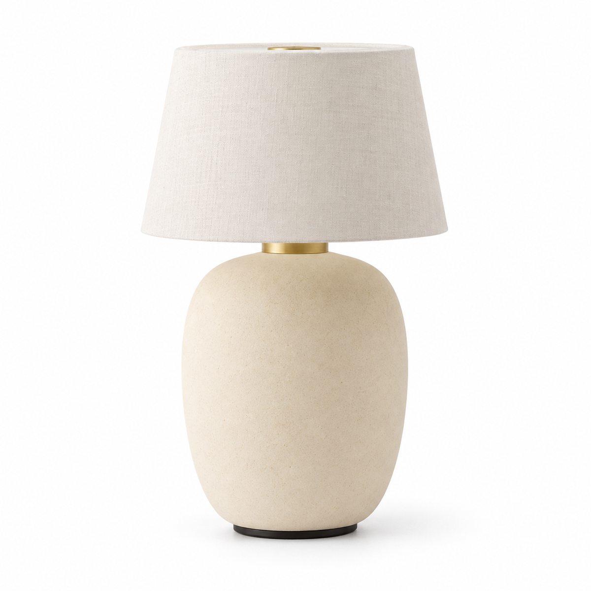 Camille Petite Ceramic Table Lamp White Glowryte