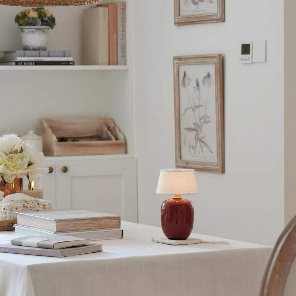 Camille Petite Ceramic Table Lamp Glowryte
