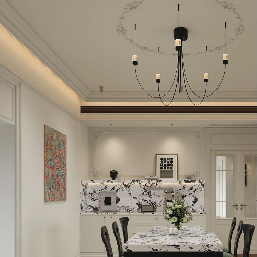 Catenary Sculptural Drape Chandelier Glowryte