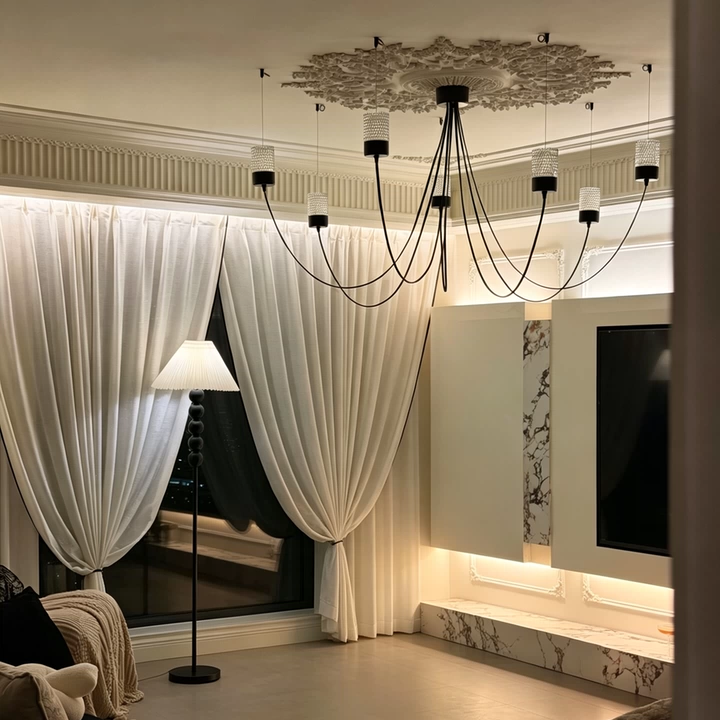 Catenary Sculptural Drape Chandelier Glowryte