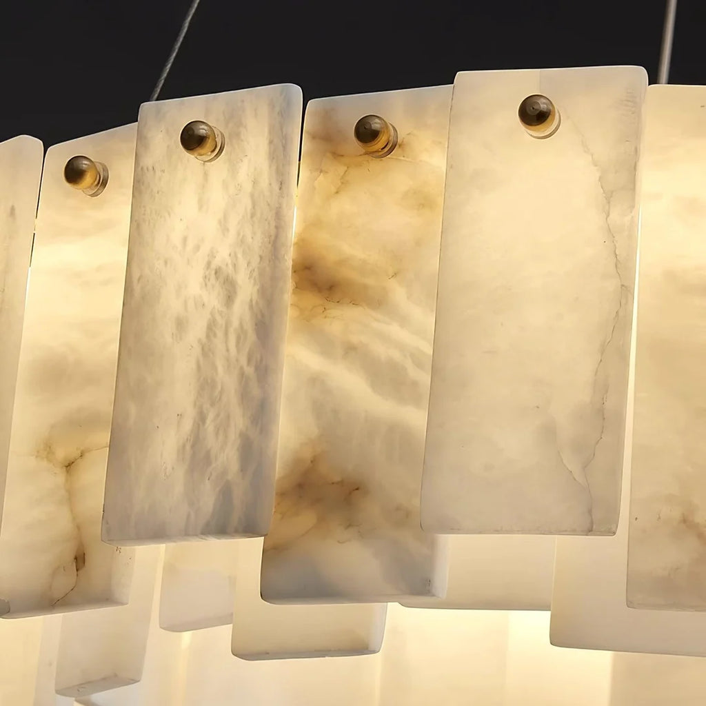 Oslo Alabaster Disc Chandelier Glowryte