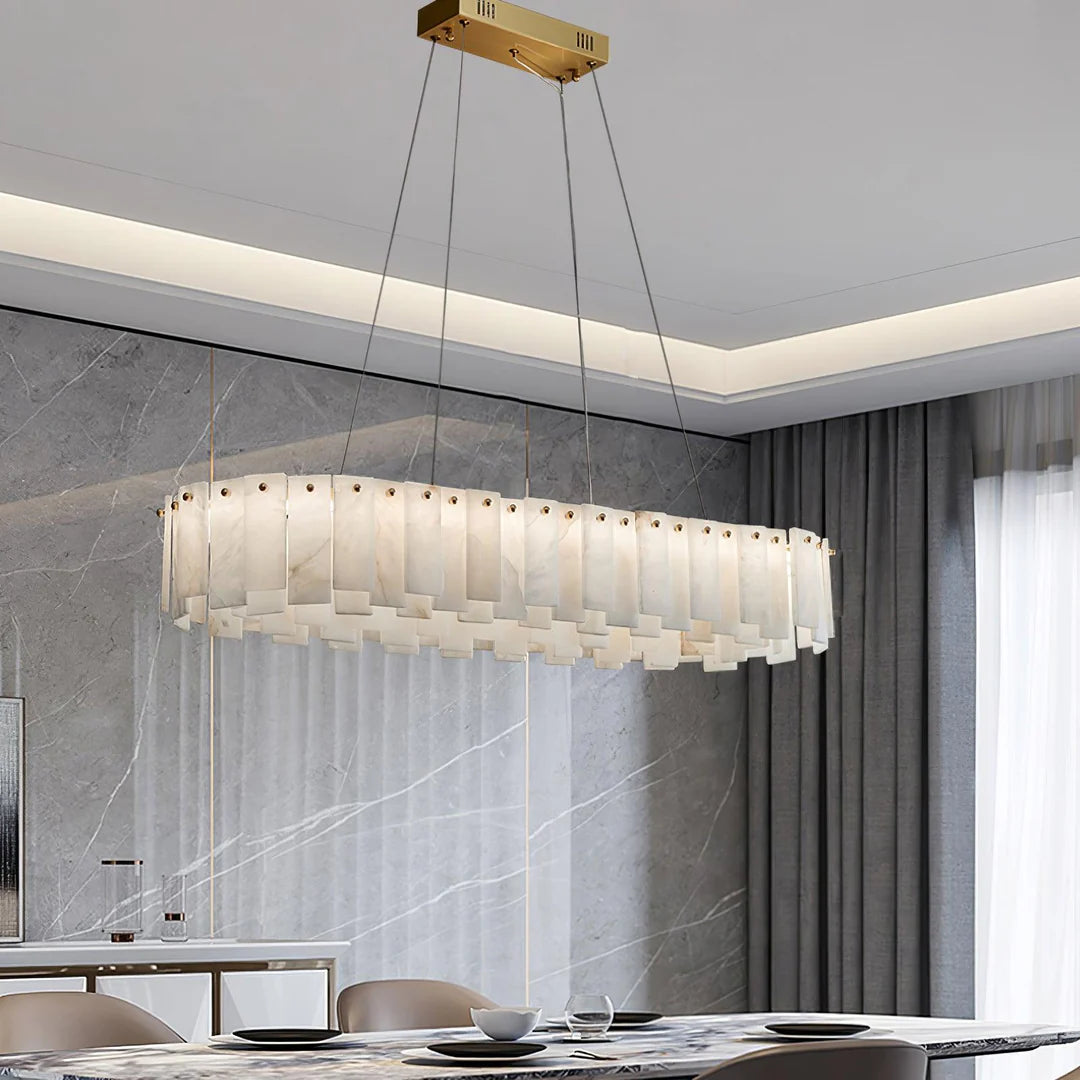 Oslo Alabaster Disc Chandelier Glowryte