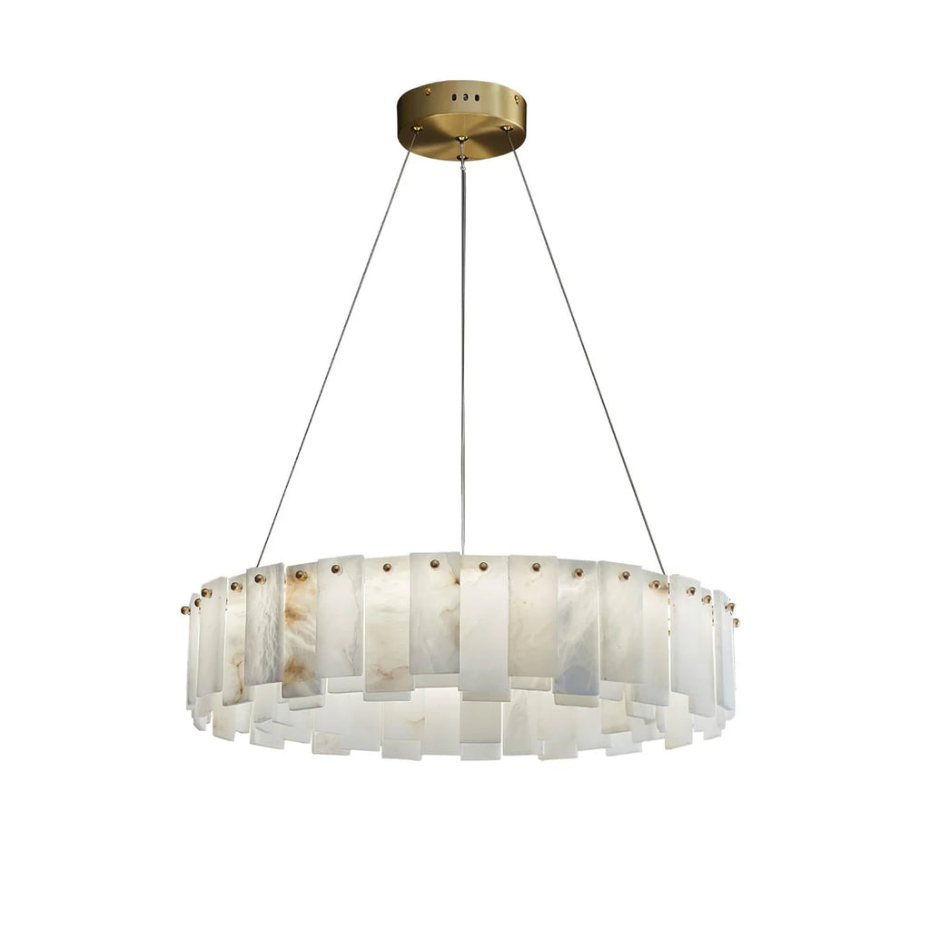 Oslo Alabaster Disc Chandelier Glowryte