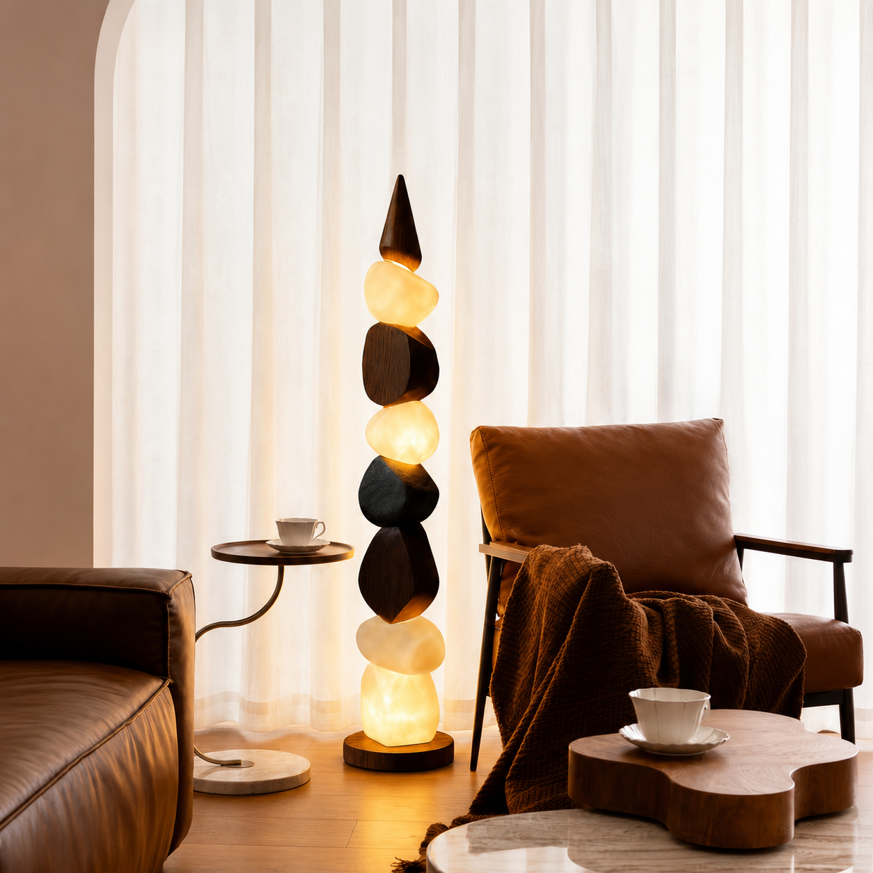 Pebble Stack Floor Lamp Glowryte