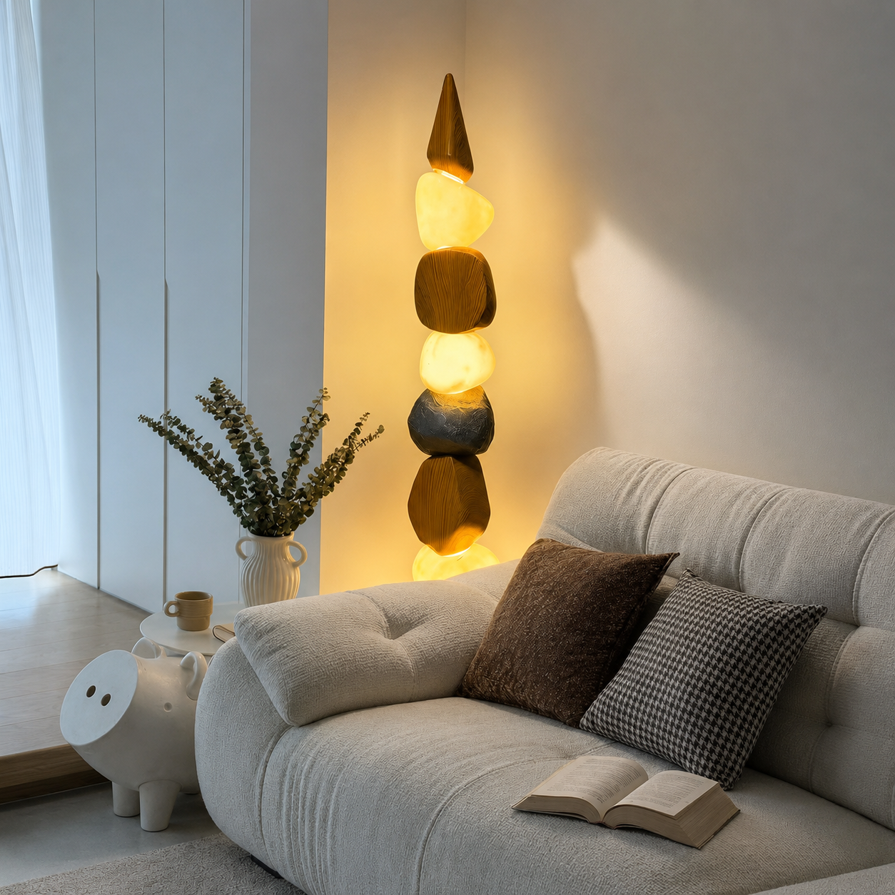 Pebble Stack Floor Lamp Glowryte