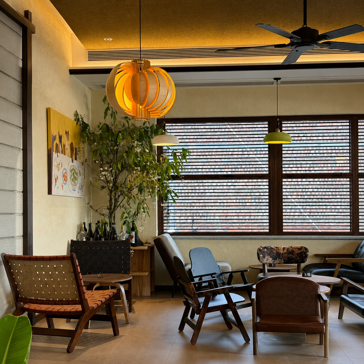 Orb Wood Pendant Light Glowryte
