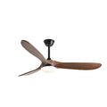 Volta Ceiling Fan Black + Dark Walnut Glowryte