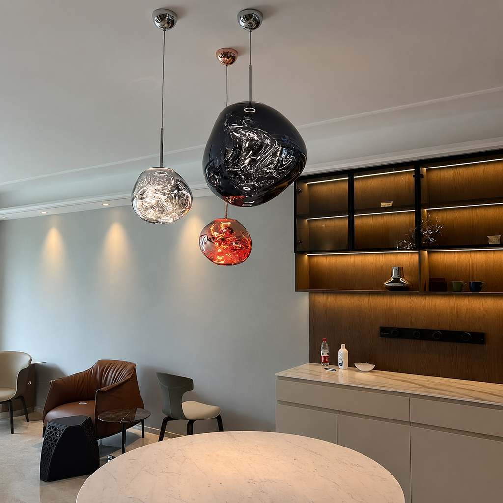 Lava Pendant Light Dia 14.9" (Dia 38 cm) Amber Glowryte
