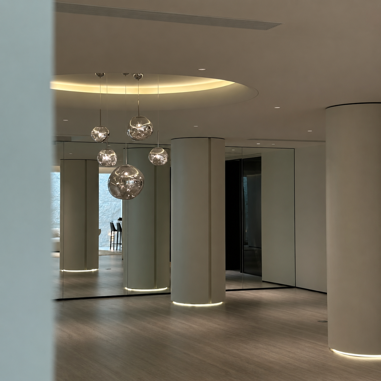 Lava Pendant Light Dia 14.9" (Dia 38 cm) Silver Glowryte