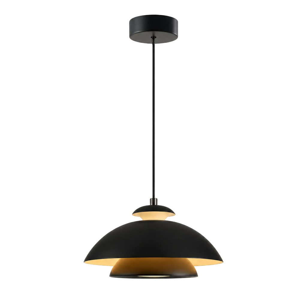 Dome Shield Pendant Black Glowryte