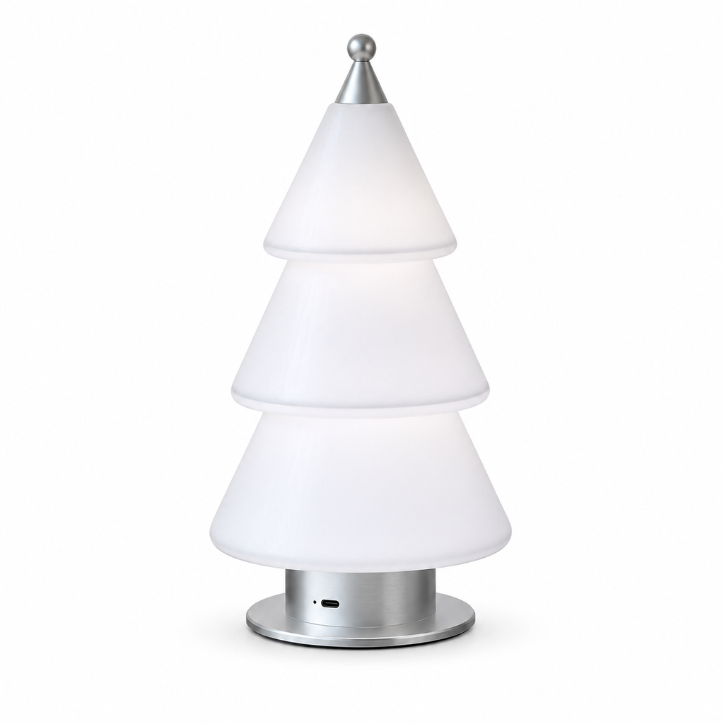 Neva Cordless Frosted Glass Tree Table Lamp