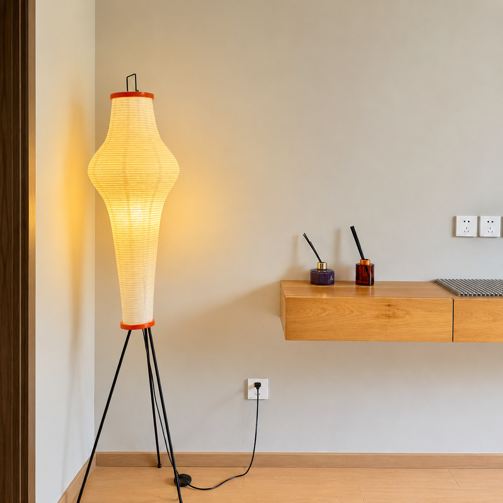 Akari Washi Column Floor Lamp Glowryte